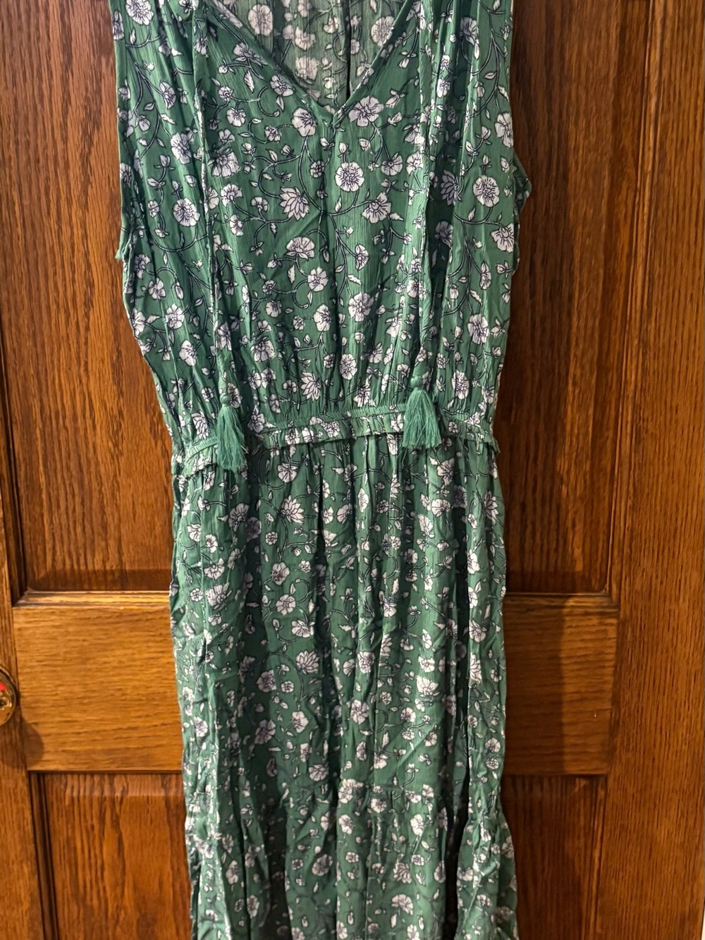 Angels Green Floral V-Neck Maxi Dress